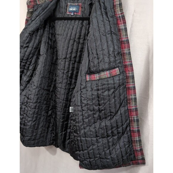 Cherokee Shirt Jacket Men's MEDIUM Quilted Lined Plaid Flannel Shacket w/Pockets - Picture 13 of 16